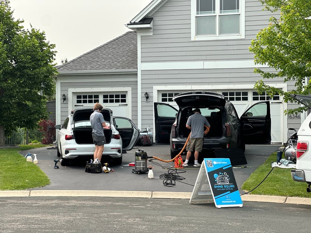 Professional detailer at work — DetailPro client