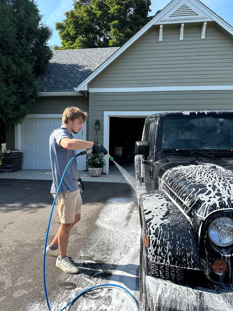 Auto detailing station — professional shop setup
